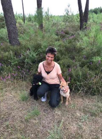 Alfie, Den & Julio enjoying a welcome break in the pine woods of S.W. France.